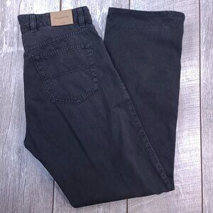 Ermenegildo Zegna Pants Mens 34x32 Classic Fit Black Khaki Straight Leg